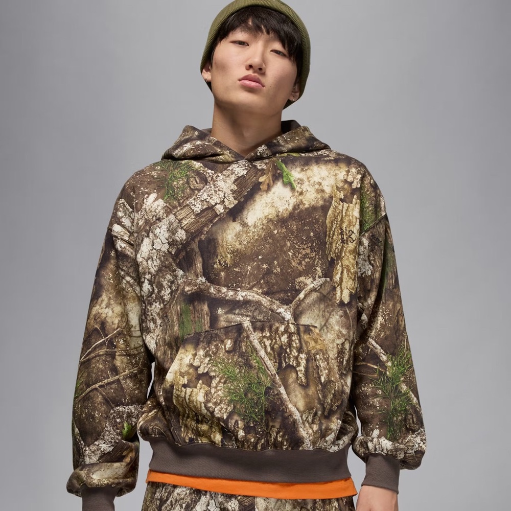 Jordan Brooklyn Camo Realtree Fleece Hoodie Size XL HV1860-222 Oversized